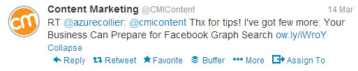 Content Marketing Institute Retweet